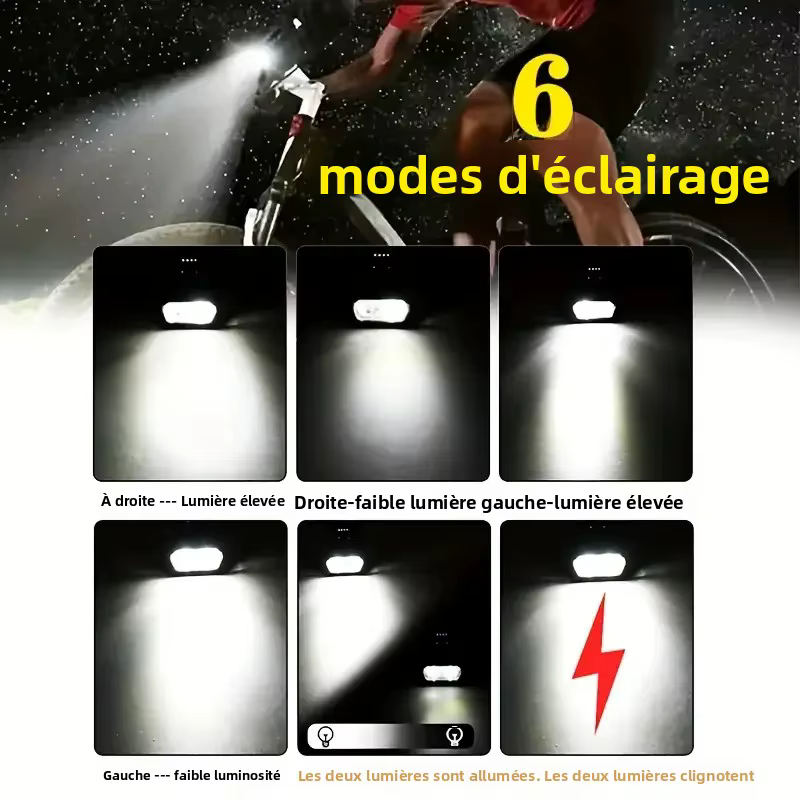 Lumière de vélo lampe de poche de cyclisme équipement nuit équitation route VTT