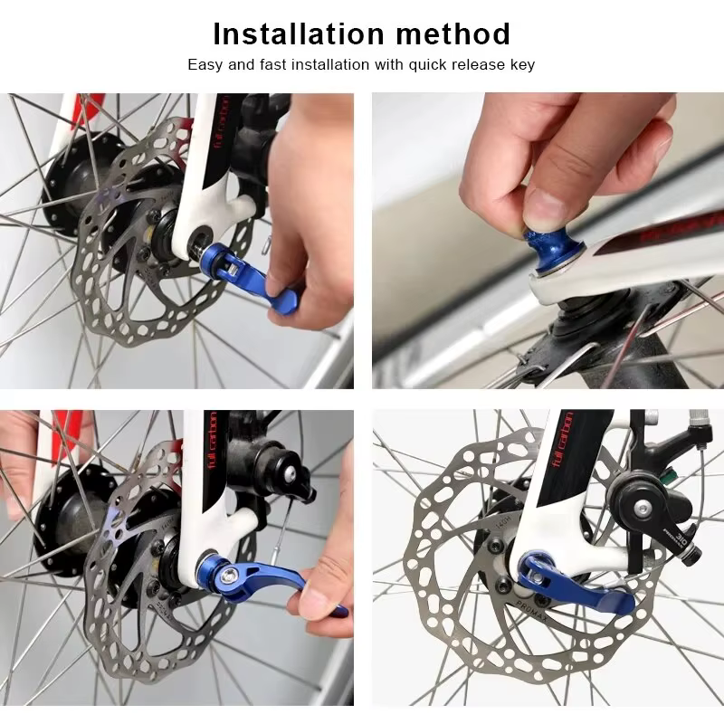 RIDERACE moyeu de vélo QR levier de brochettes à dégagement rapide en alliage d'aluminium avant 100mm arrière 135mm