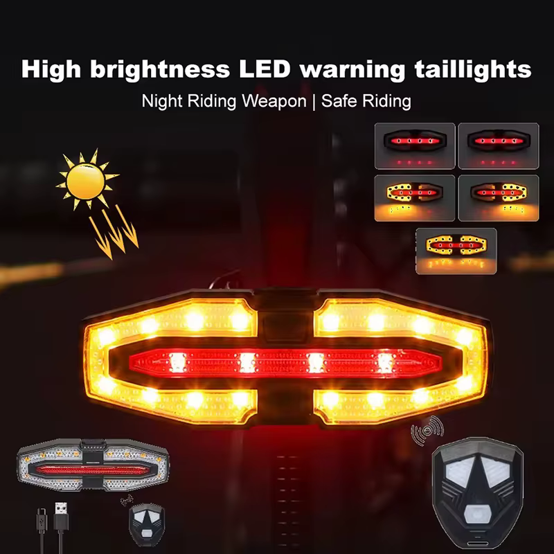 Clignotants feux arrière de vélo télécommande sans fil feu