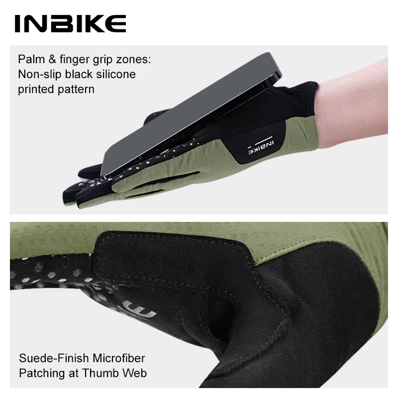 INBIKE 2025 gants de cyclisme doigt complet écran tactile anti-dérapant Gel paume réfléchissant