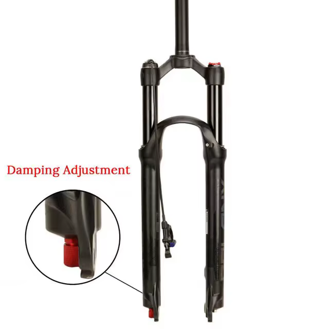 Fourche à air pour vélo Bolany avec réglage du rebond