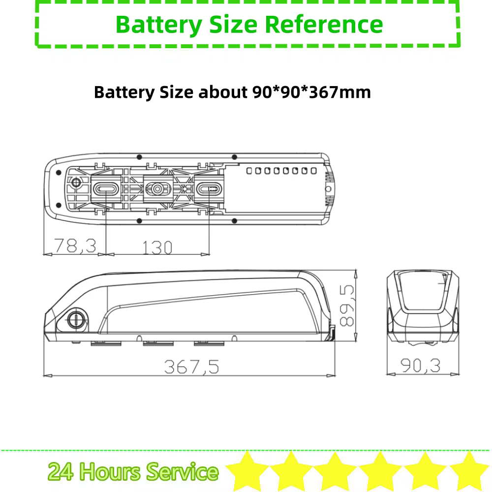 Eleglide M1 Plus batterie de vélo électrique 36v 7.5Ah 7.8Ah 10Ah 10.4Ah 12.5Ah 13Ah 15Ah 20Ah 48v