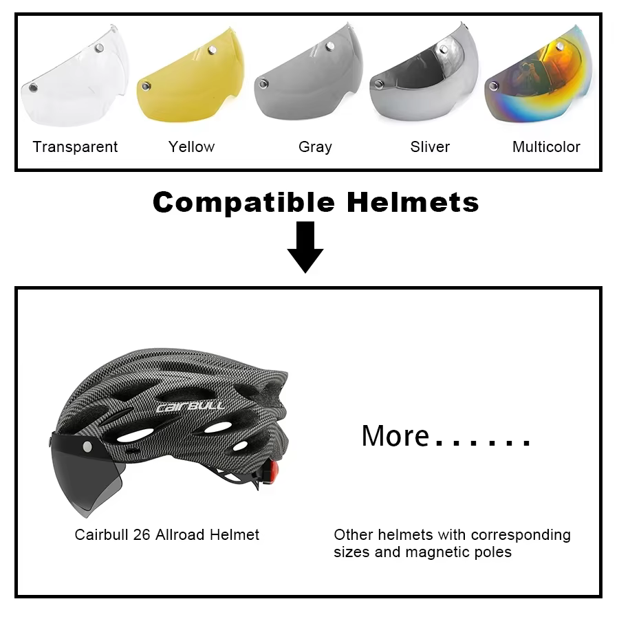 Casque de cyclisme de sécurité ultraléger vtt extérieur moto vélo casques de feu arrière visière d'objectif amovible