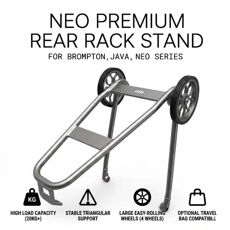 Porte-bagages arrière en alliage d'aluminium CNC avec roulettes faciles à utiliser