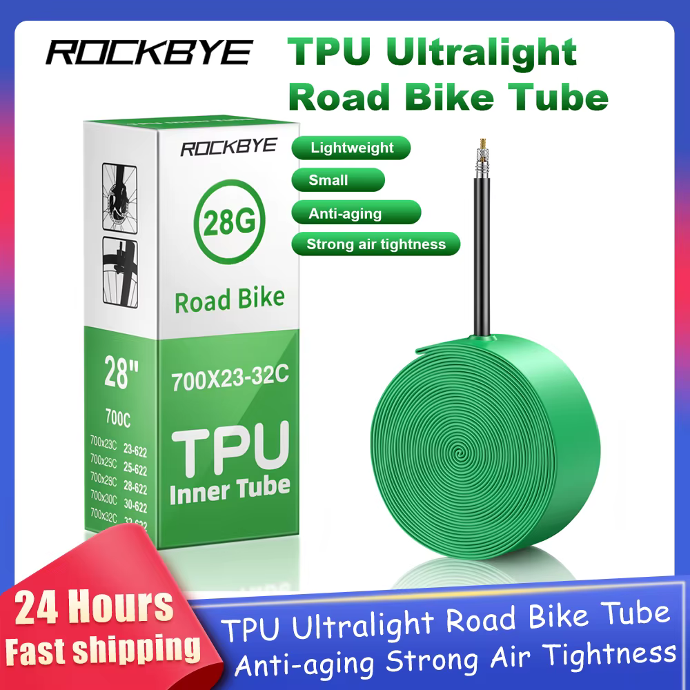 Chambre à air de vélo de route Rockbye 28g ultralégère portable en TPU