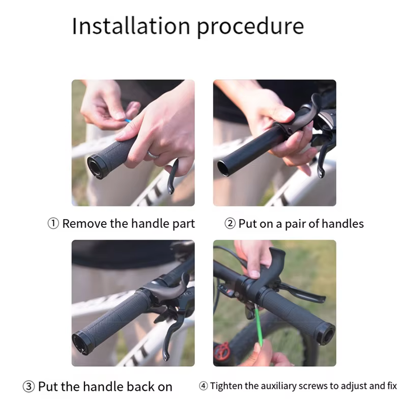 Embouts de barre de vélo ergonomiques poignées de pouce de guidon