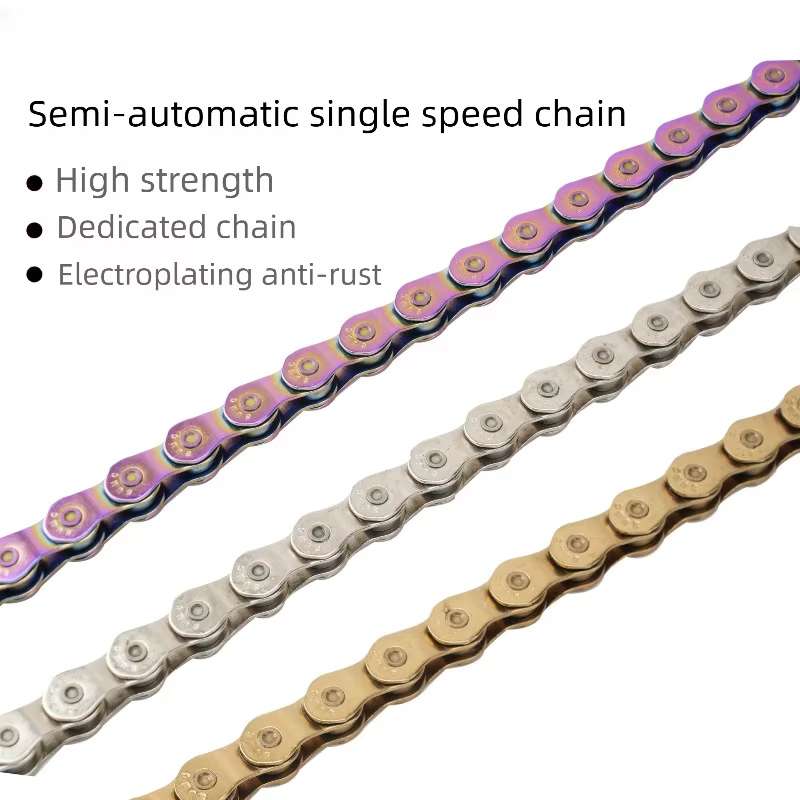 Chaîne monovitesse demi-chaîne 1/2x1/8 pouce 100 maillons haute résistance pour BMX