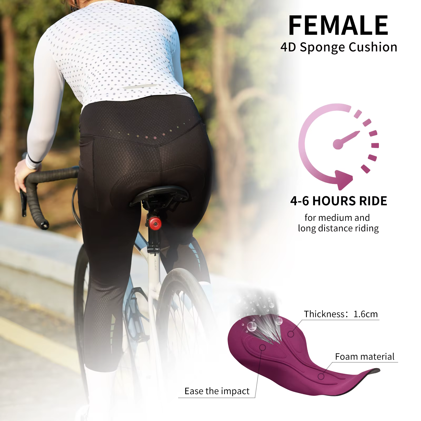 WOSAWE femmes pantalons de cyclisme VTT