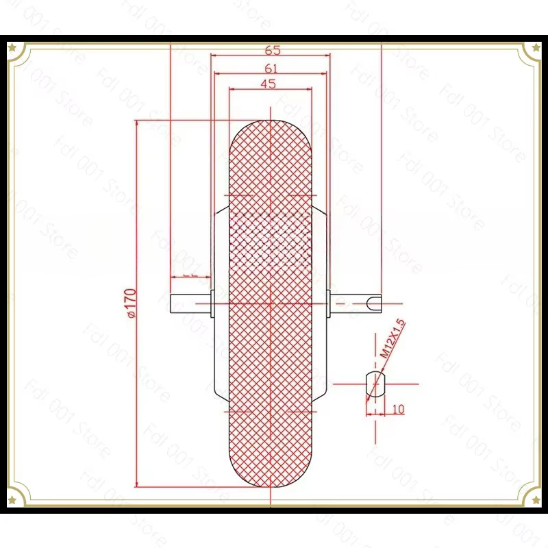 Moteur de scooter électrique sans engrenage 24V/36V/48V/350W pour roue pleine de 6