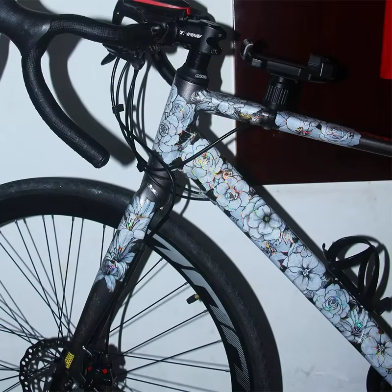 Autocollants de vélo fleur pour cadre