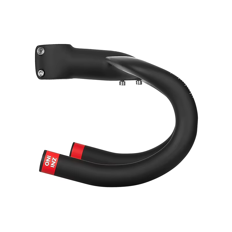 Nouveau ZNIINO noir entièrement en Fiber de carbone intégré guidon de vélo de route poignée