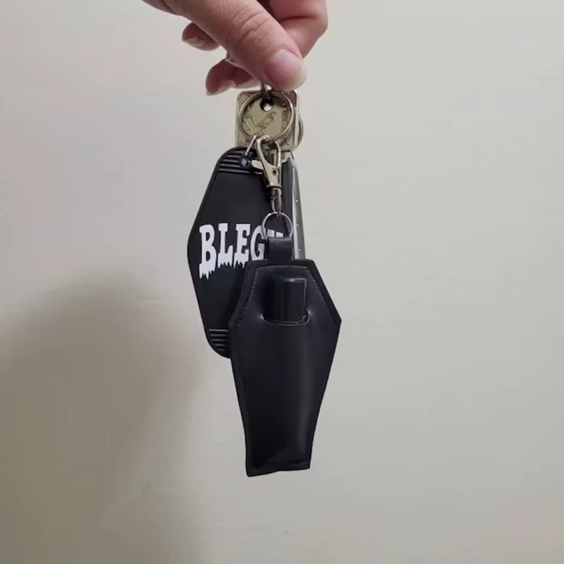 Porte-clés porte-bandeau en forme de cercueil, accessoires gothiques, porte-bâton à lèvres ou porte-blam, accessoires de sac à main gothique