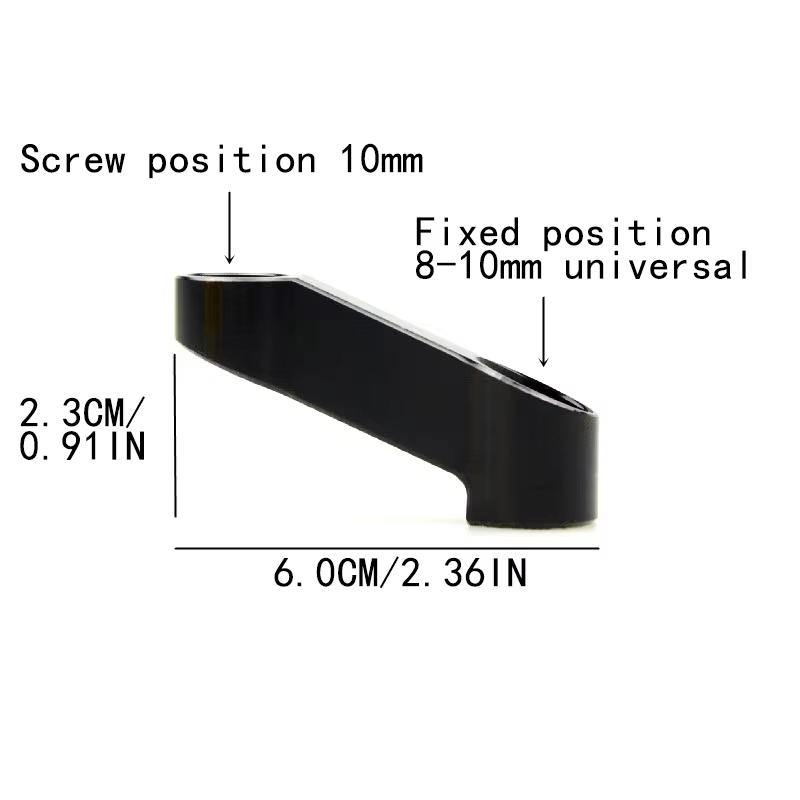 Adaptateur de fixation avant pour rétroviseur de moto et vélo électrique 10MM – Support de base étendu avec vis