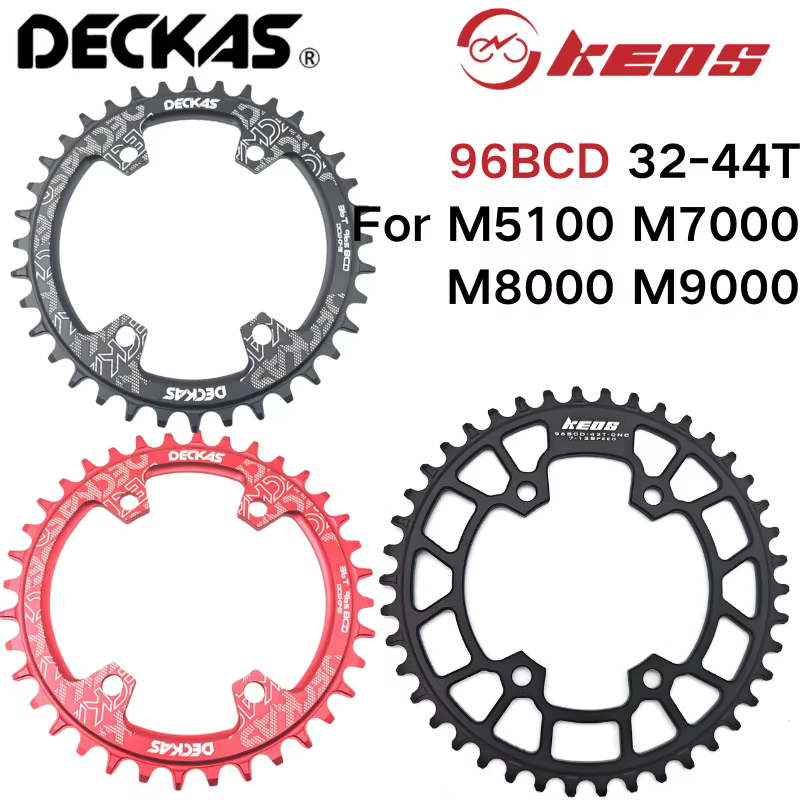 DECKAS 96BCD plateau rond/Ova vtt 32T 34T 36T 38T pièces de plaque de couronne pour Shimano M6000 M7000 M8000 M4100