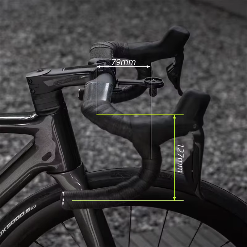 Guidon de gravier entièrement en carbone 31.8x340/360/380/400/420mm vélo de course réduire la résistance barre pliée