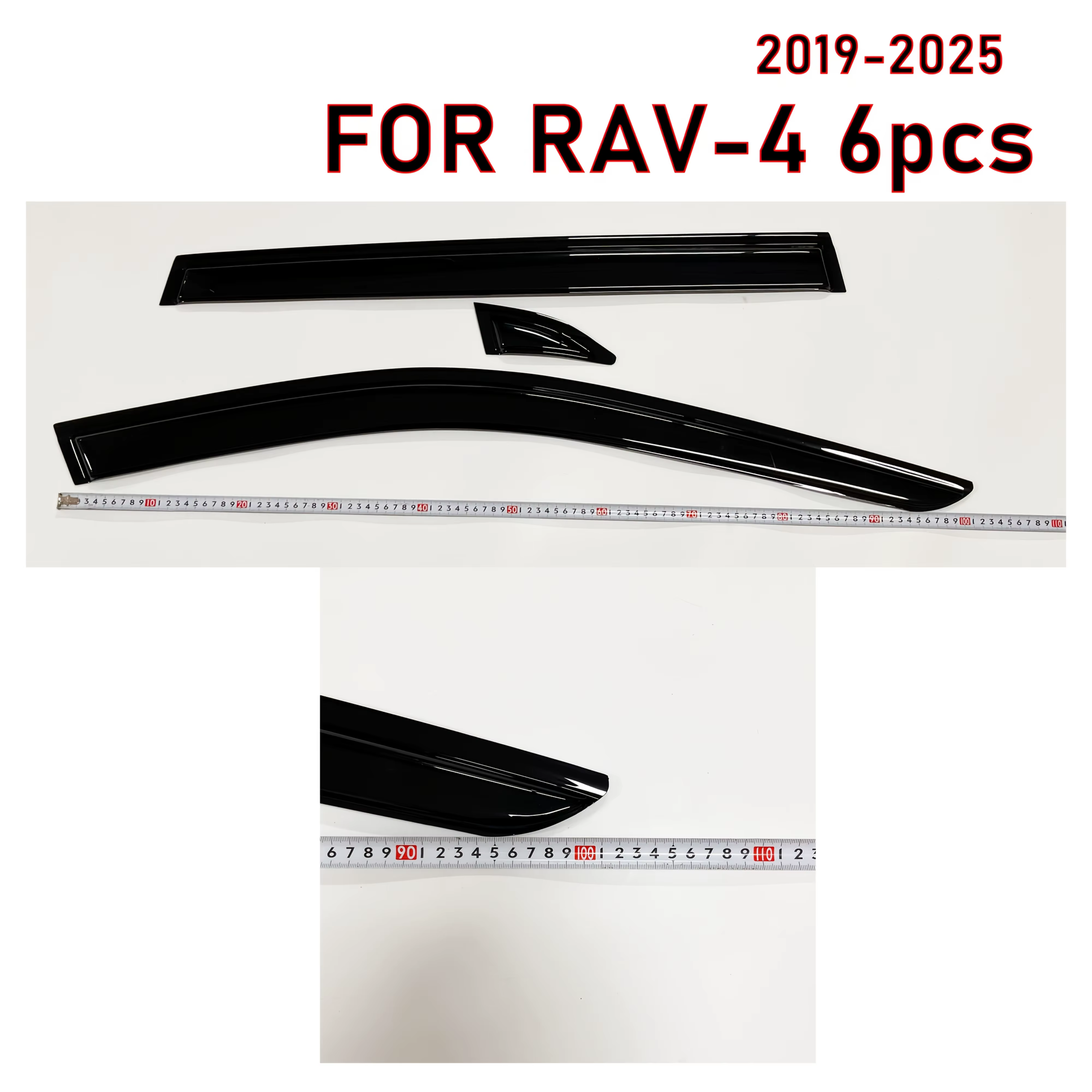 6 pare-soleil de fenêtre de voiture dernier modèle pour RAV4 Rav-4 2019-2025, pare-pluie de fenêtre, déflecteurs de fenêtre