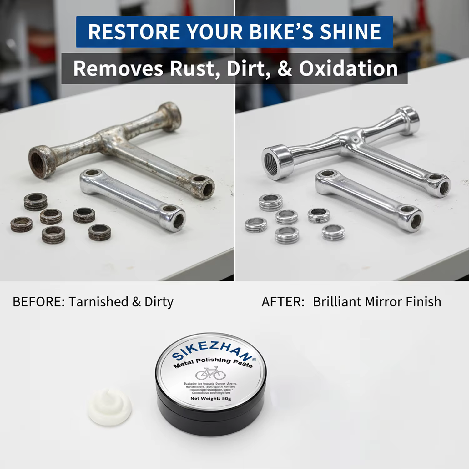 Crème de polissage pour vélo