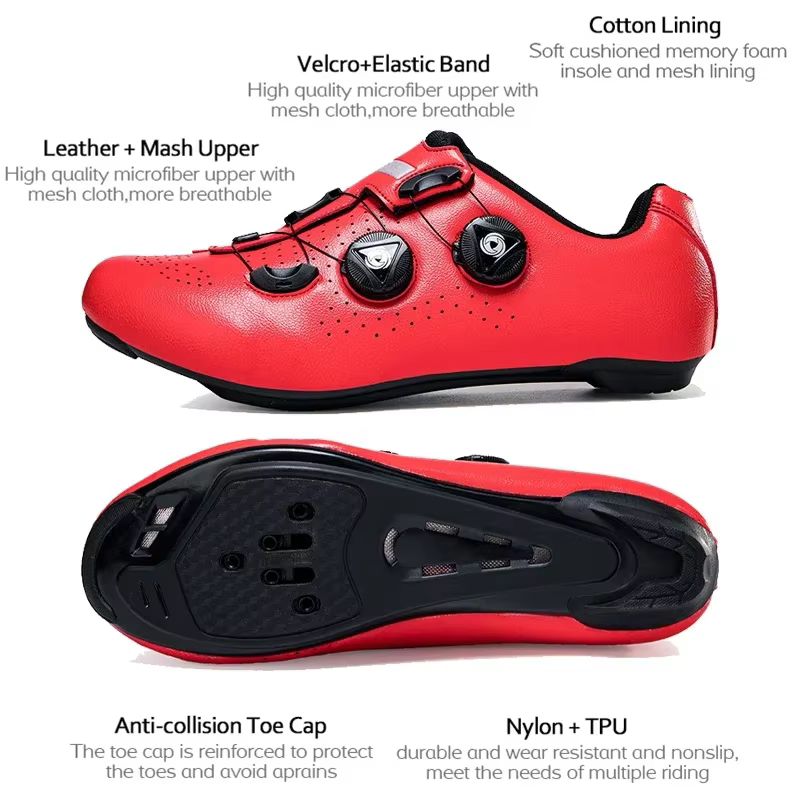 Hommes auto-verrouillage vitesse vélo vtt baskets course