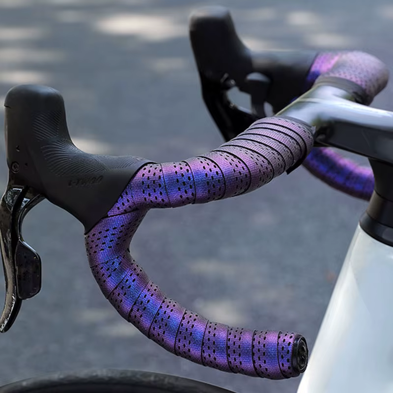 Ruban de guidon de vélo en silicone antidérapant et antichoc