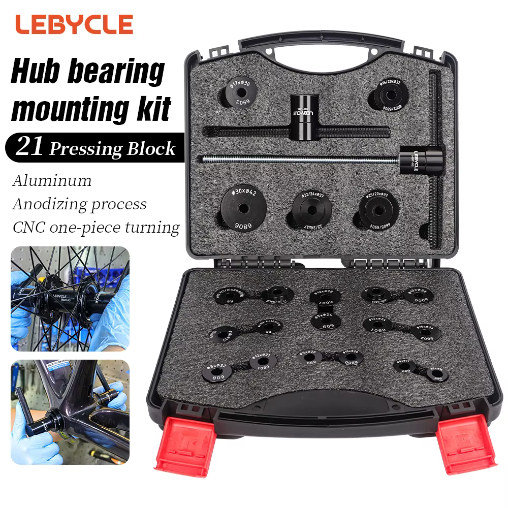 LEBYCLE – Kit d'outils d'installation et de retrait de roulement de moyeu de vélo