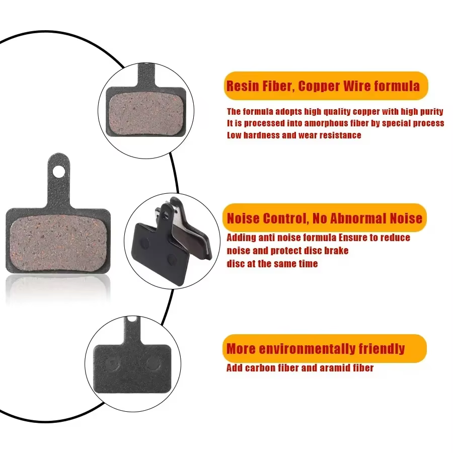 Plaquettes de frein pour Shimano B01S pour vélo MT200 M315 Br-M485 M445 M446 M447 M395 M355 M575 M475 M416 M396 M525 M465 accessoires vtt