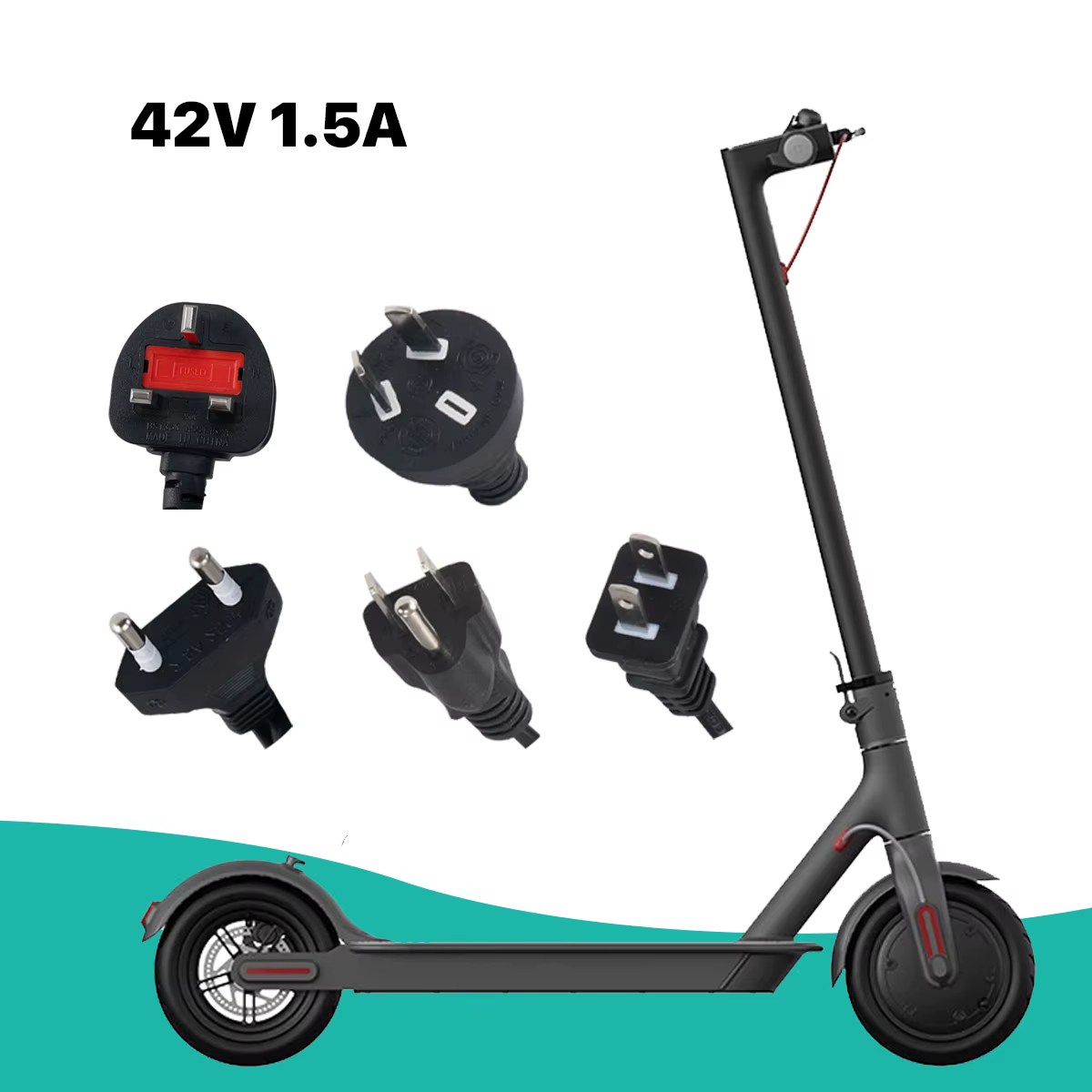 Chargeur de batterie pour trottinette électrique 42V 1.5A