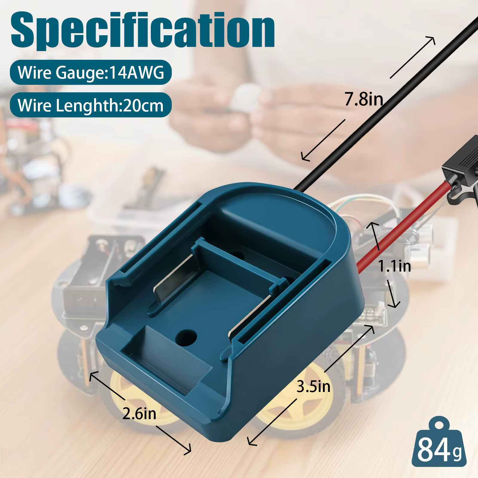 Convertisseur adaptateur de batterie externe pour batterie MT Makita 14V/18V, boîte à outils électriques, Kit d'accessoires, Extension électrique, nouveauté