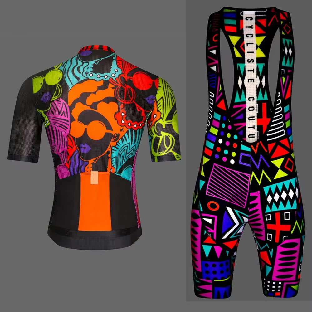Ensemble de maillot d'équipe professionnelle pour hommes, vêtements de cyclisme, kit à manches courtes, uniforme de course, vélo de route, été
