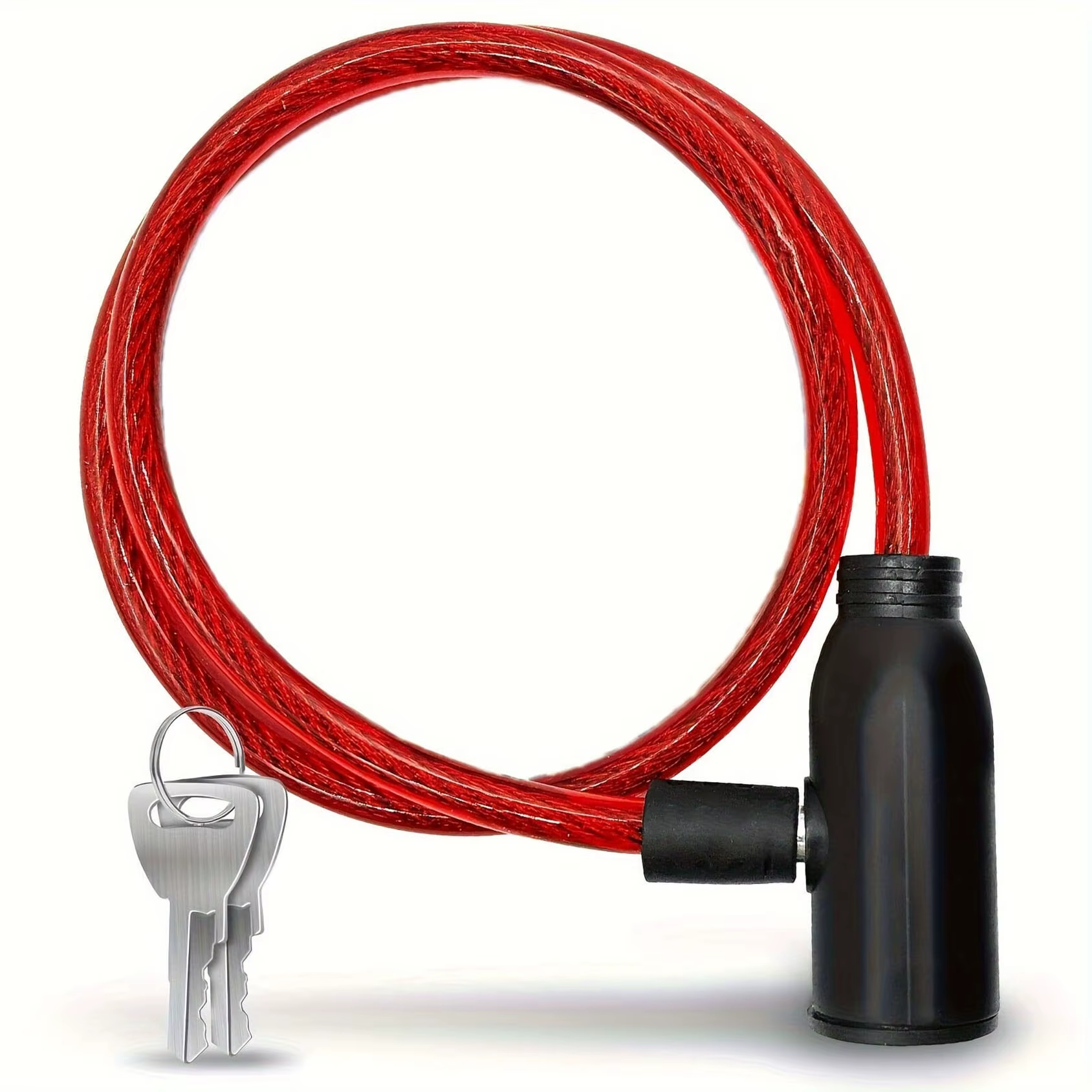 Serrure de vélo avec 2 clés – Câble en acier antivol durable pour vélos