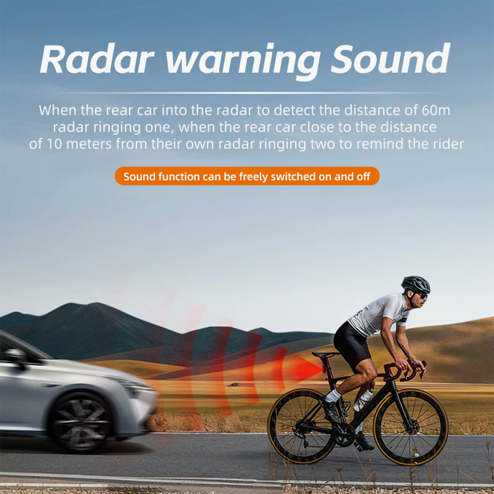 CYCLAMI vélo Radar Intelligent feu arrière