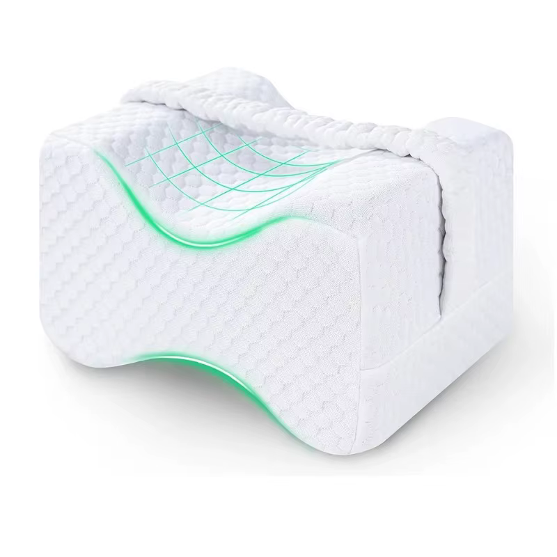 Oreiller pour dormeurs latéraux avec sangles, oreiller pour jambes et genoux en mousse à mémoire de forme douce, oreiller pour jambes en mousse à mémoire de forme pour dormeurs latéraux