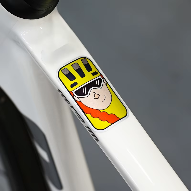 1 autocollant de vélo réfléchissant résistant aux rayures-design tourbillon arc-en-ciel vif