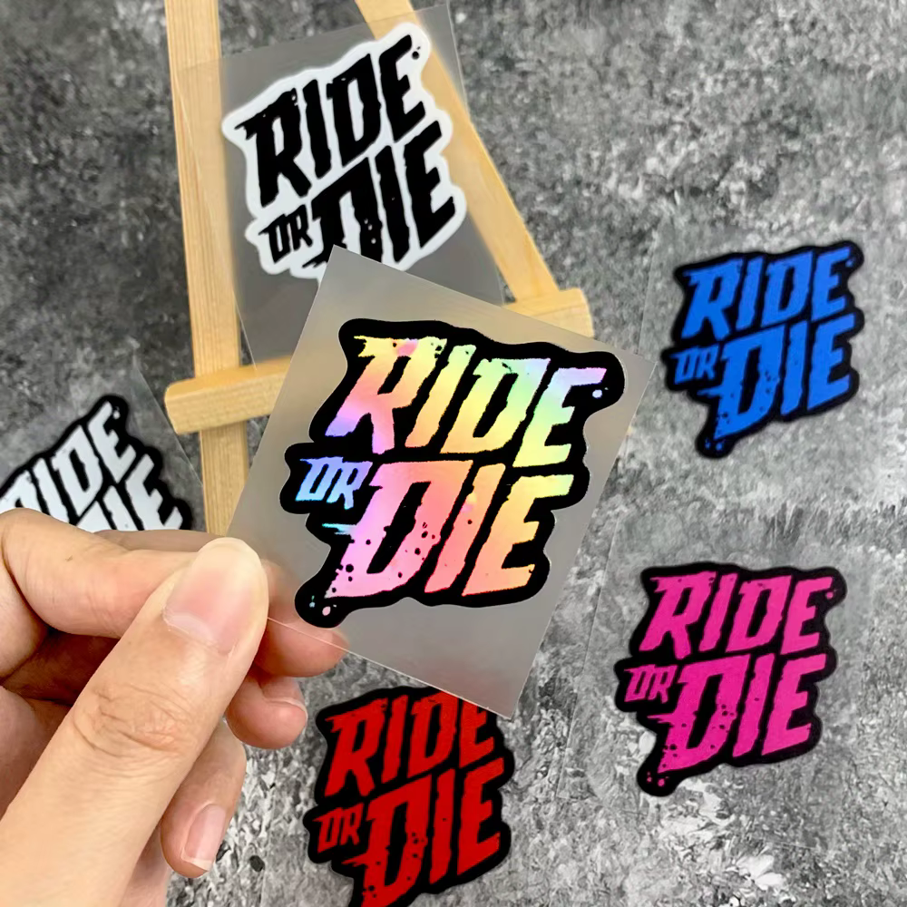 Autocollant de vélo 2 RIDE OR DIE pour tube de direction