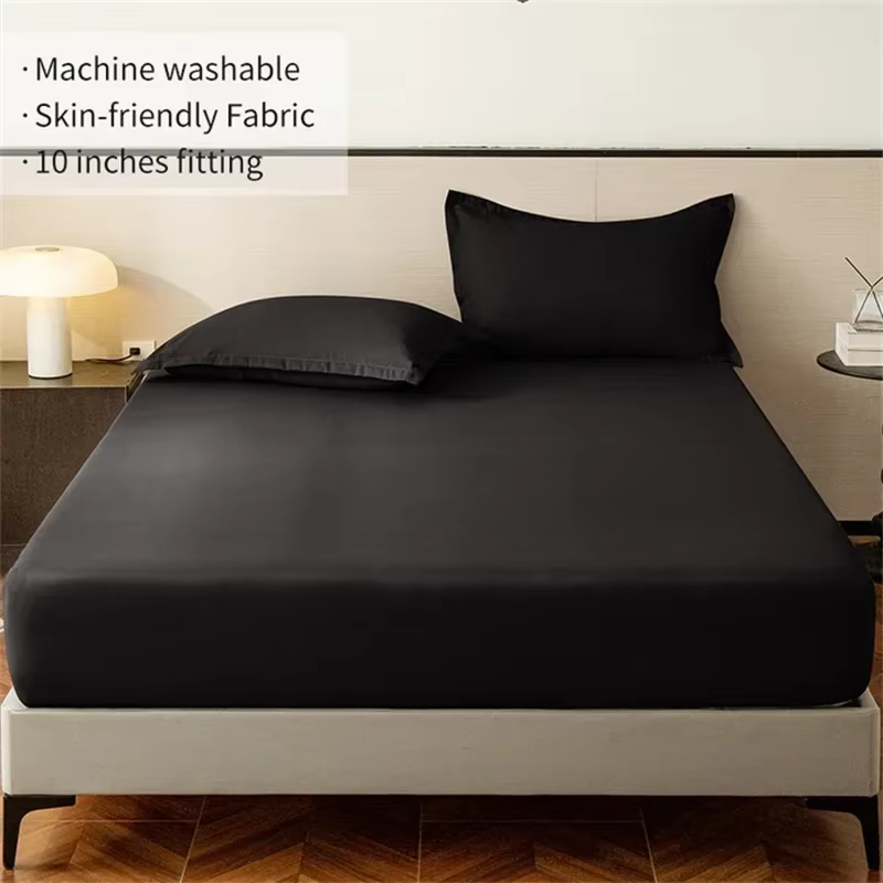Drap-housse de haute qualité 90/180/150x200 Cm, housse de matelas avec bande élastique, drap de lit Queen King Size, sans taies d'oreiller incluses