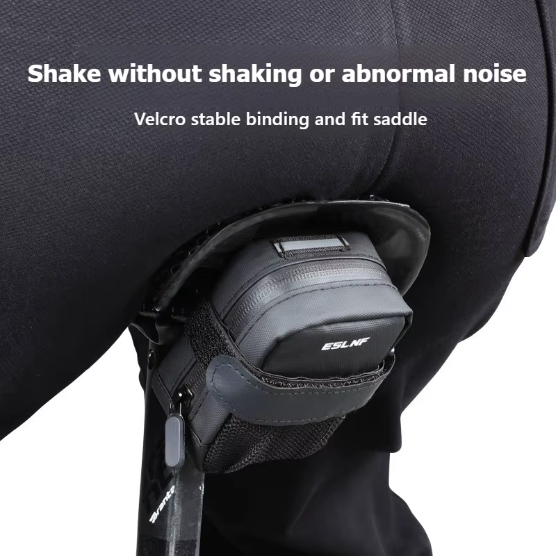 Sac de selle de vélo, sac arrière de cyclisme léger et résistant à l'eau