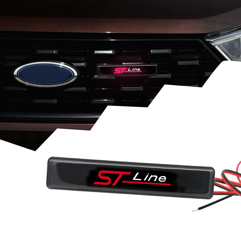 Accessoires de voiture lumières LED calandre de capot avant ST ligne emblème Badge décor pour Ford Focus 2 3 Kuga MK3 MK4 Fiesta Mondeo