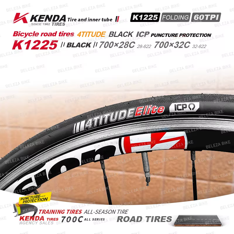 2 pièces KENDA K1225 pneu de vélo de route 700x28C 700x32C