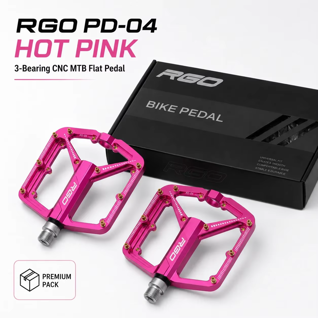 Pédales de vélo GOLDIX RGO PD04 en alliage d'aluminium CNC