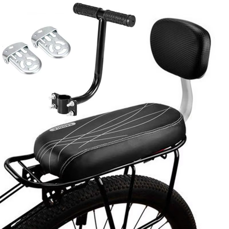 Siège arrière de vélo en cuir PU résistant à l'eau