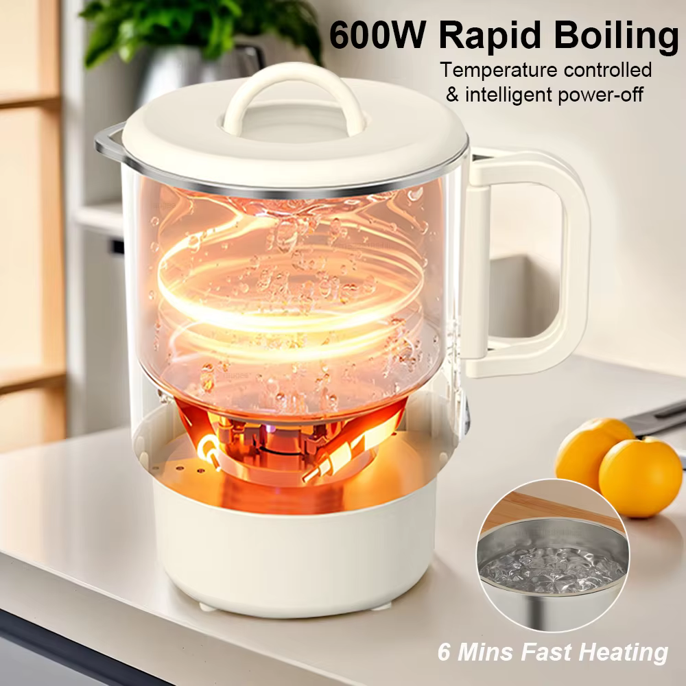 Mini bouilloire électrique pliante 1000ML chauffe-eau Portable bouilloire électrique de voyage bouilloire domestique pliable pot bouillant électrique
