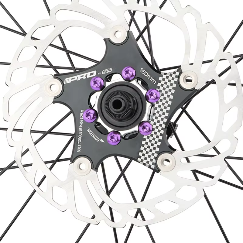 Rotor de frein à disque de vélo T25 rouge/bleu/vert/violet/or/vis plaquées en alliage d'acier pour vtt