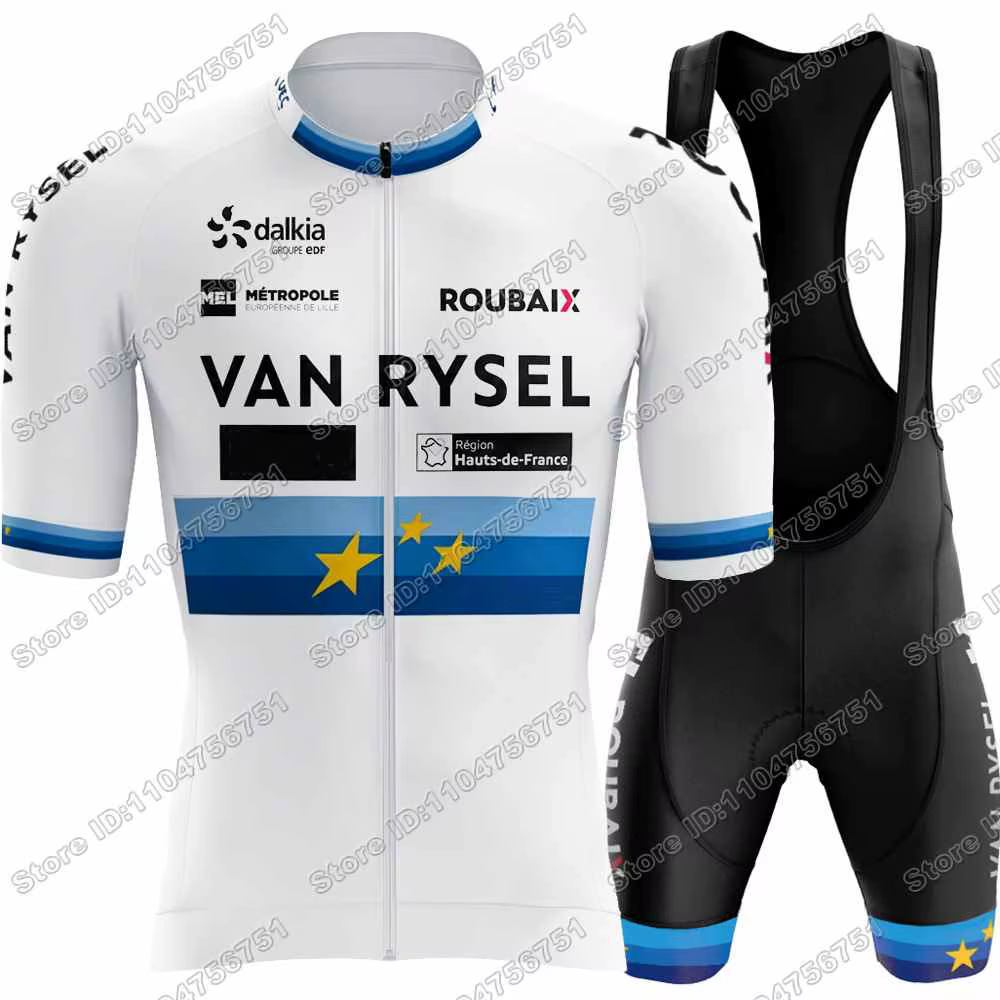 Maillot de Cyclisme Équipe Van-Rysel-Roubaix 2026 Champion d'Europe