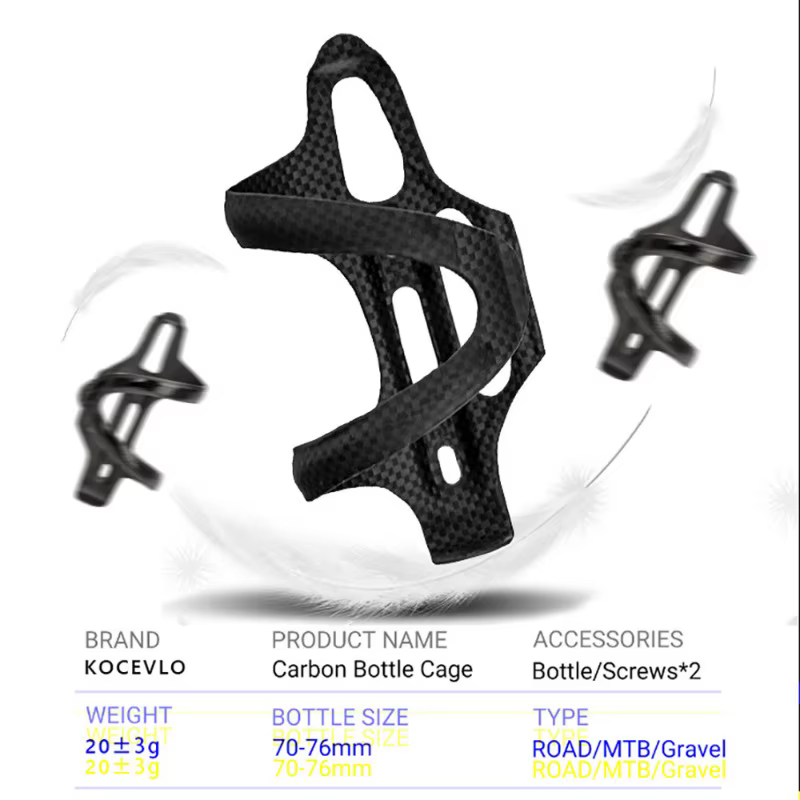 Porte-bidon de vélo en Fiber de carbone 23g