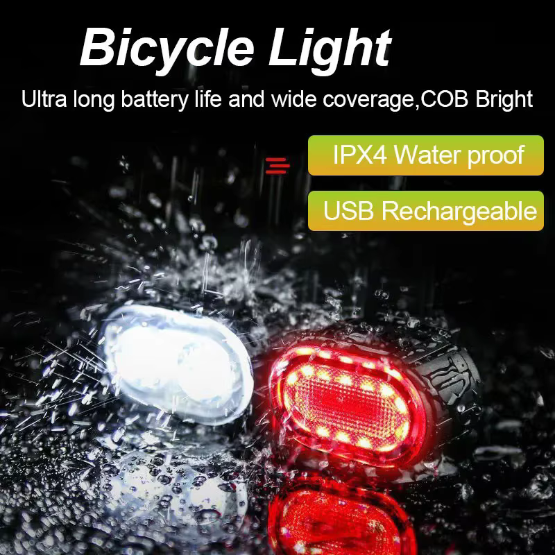 Feux de vélo avant et arrière rechargeables