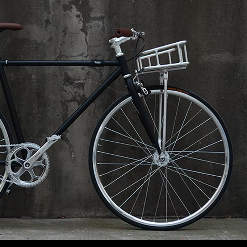 Panier de vélo rétro en bambou