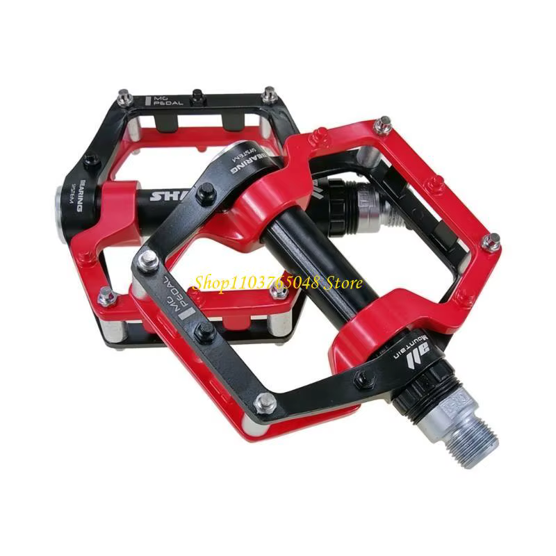 R53E 1 paire route VTT ultraléger anti-dérapant pédales plates plate-forme en alliage d'aluminium roulements pédale vtt vélo