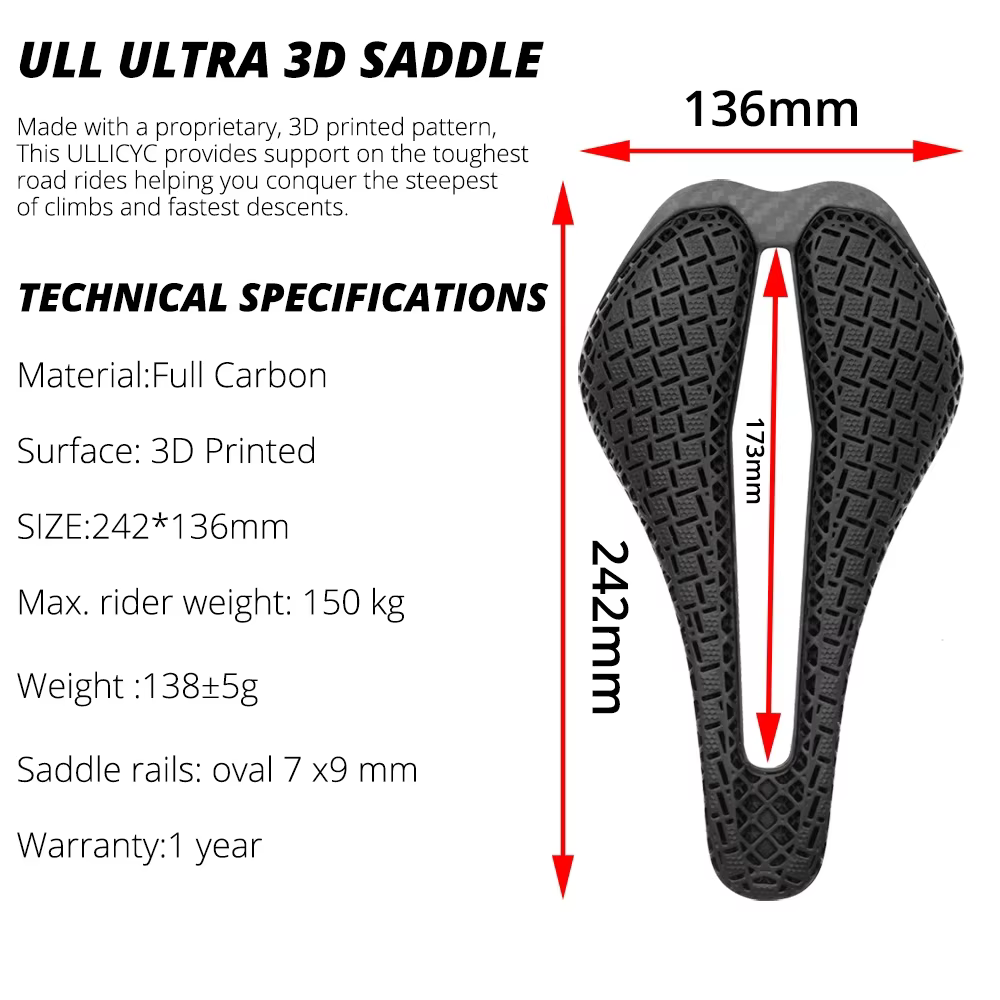 ULLICYC selle de vélo imprimée en 3D