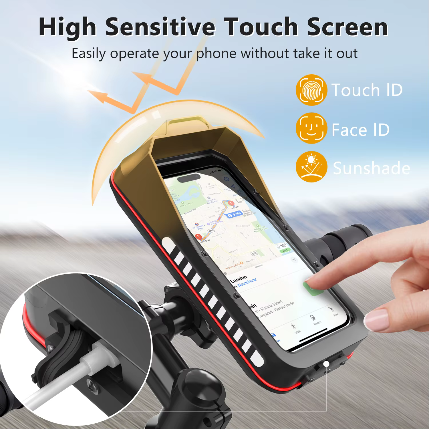 Support de téléphone de vélo étanche