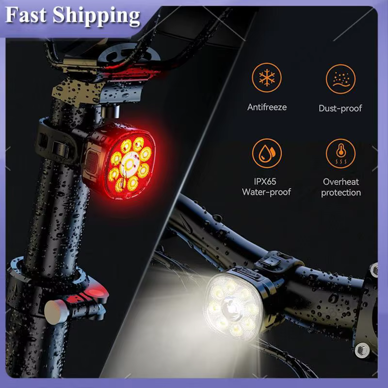 ABDH 2X lumières de vélo [4 + 6 Modes]
