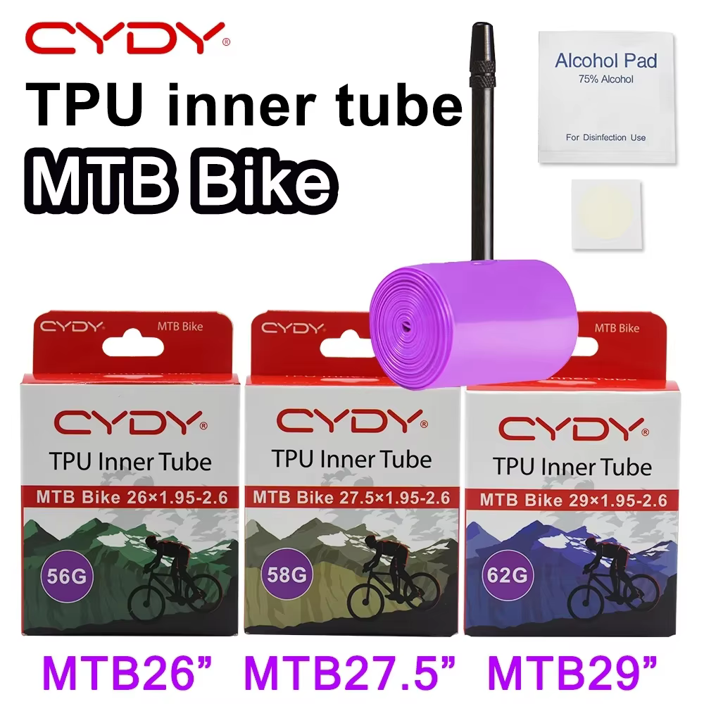 CYDY VTT 29 26 27.5 chambre à air de vélo caméra ultralégère TPU 29x1.95 2.0 2.1 2.2 2.3 2.4 2.5 2. Pneu